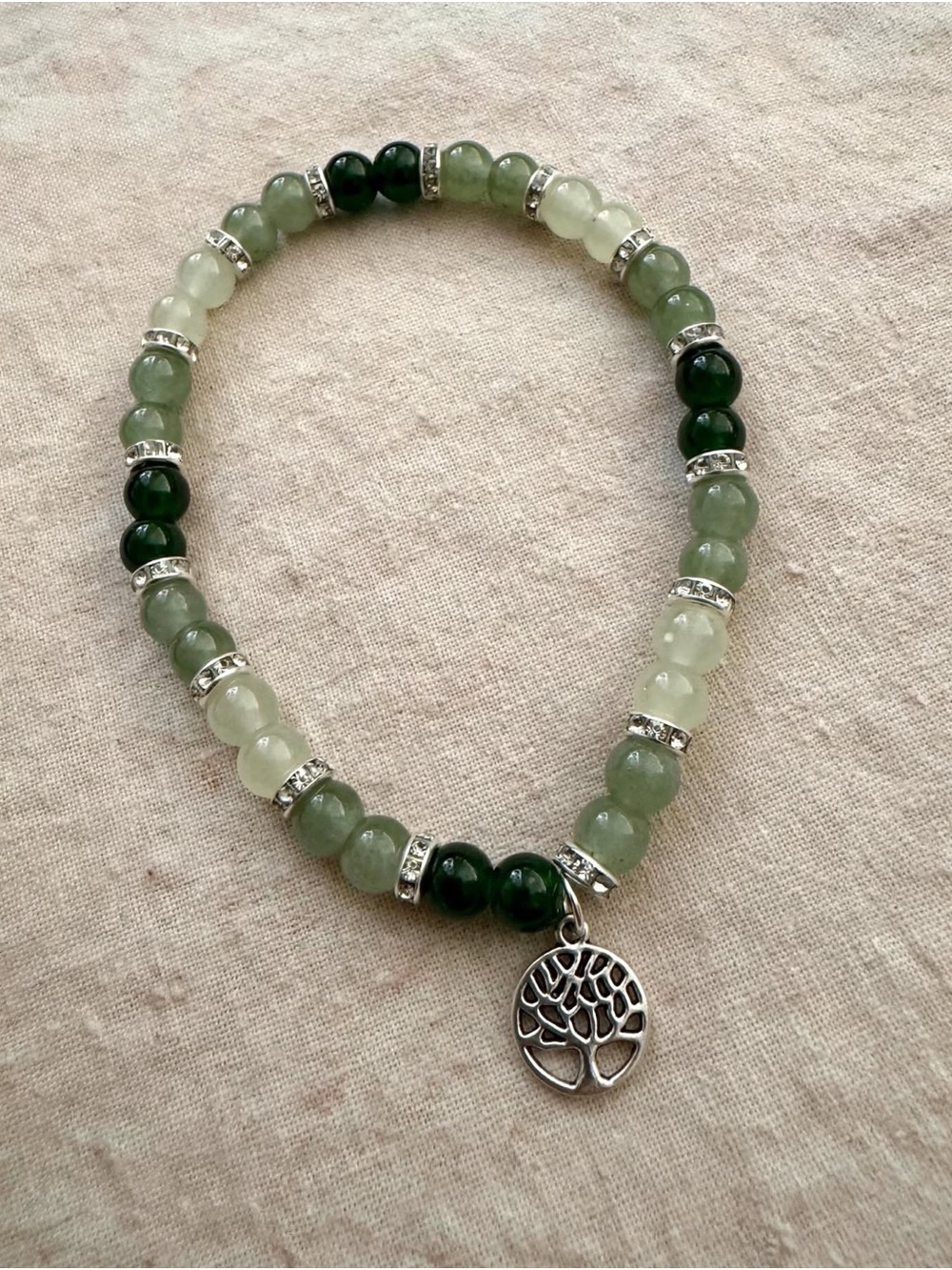 Glass bead bracelet-Willow